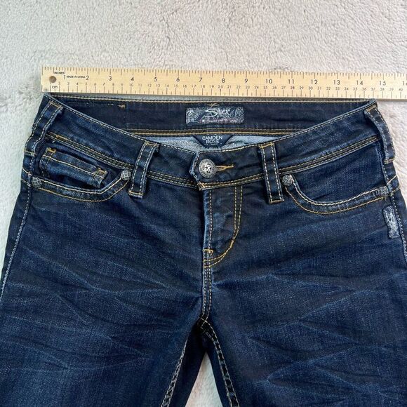 Silver Jeans Camden Rose Womens Size 28x31 Low Rise Dark Wash Denim Skinny - Picture 9 of 11